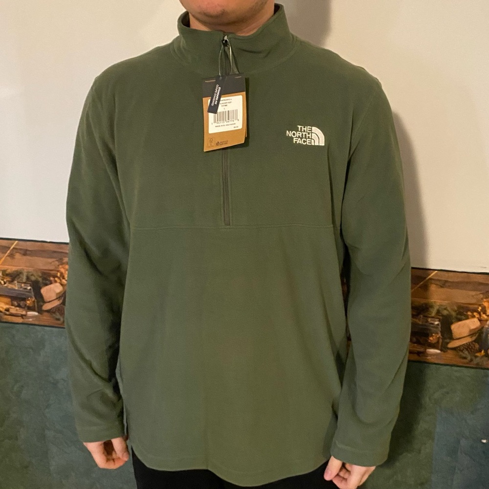 Men’s The North Face 100 Glacier 1/4 Zip Fleece Thyme